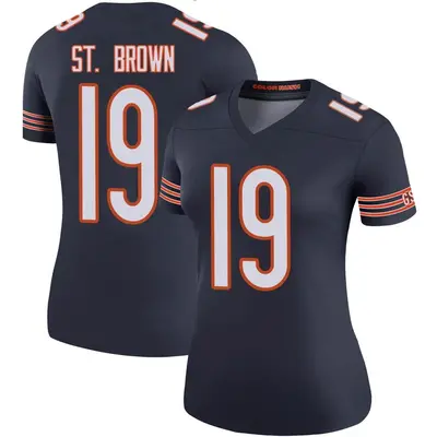 Women's Legend Equanimeous St. Brown Chicago Bears Navy Color Rush Jersey