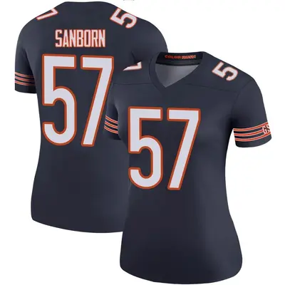 Women's Legend Jack Sanborn Chicago Bears Navy Color Rush Jersey