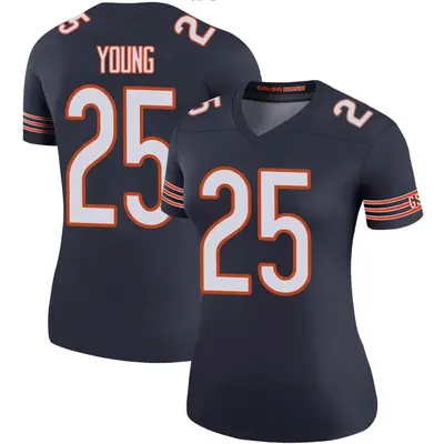 Women's Legend Tavon Young Chicago Bears Navy Color Rush Jersey