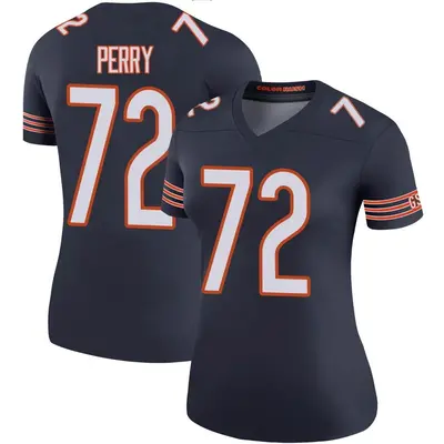 Women's Legend William Perry Chicago Bears Navy Color Rush Jersey