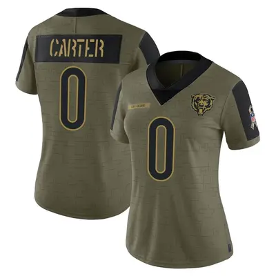 Women's Limited Amari Carter Chicago Bears Olive 2021 Salute To Service Jersey