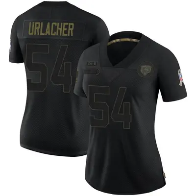 Women's Limited Brian Urlacher Chicago Bears Black 2020 Salute To Service Jersey