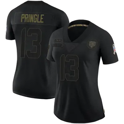 Women's Limited Byron Pringle Chicago Bears Black 2020 Salute To Service Jersey