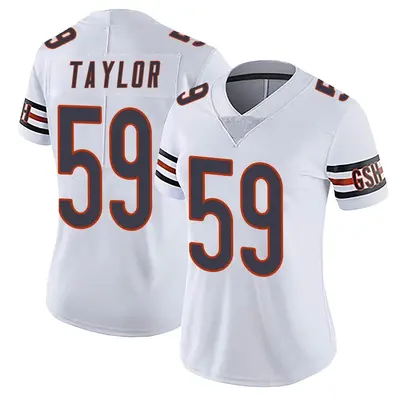 Women's Limited Carson Taylor Chicago Bears White Vapor Untouchable Jersey