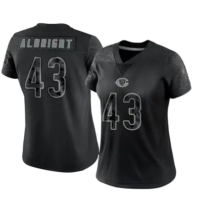 Women's Limited Christian Albright Chicago Bears Black Reflective Jersey