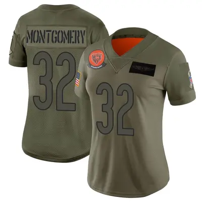 Women's Limited David Montgomery Chicago Bears Camo 2019 Salute to Service Jersey