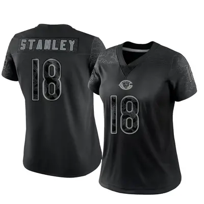 Women's Limited Jayson Stanley Chicago Bears Black Reflective Jersey