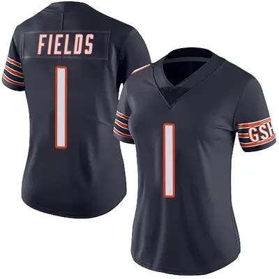 Women's Limited Justin Fields Chicago Bears Navy Team Color Vapor Untouchable Jersey