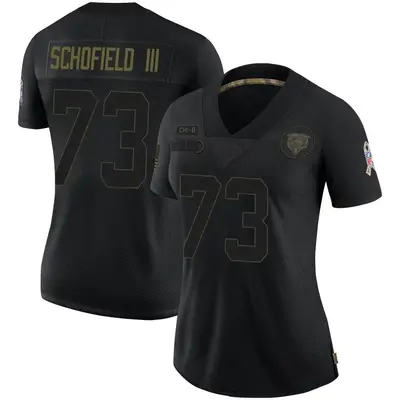 Women's Limited Michael Schofield III Chicago Bears Black 2020 Salute To Service Jersey