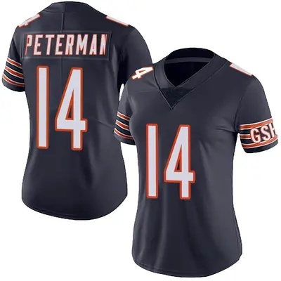 Women's Limited Nathan Peterman Chicago Bears Navy Team Color Vapor Untouchable Jersey