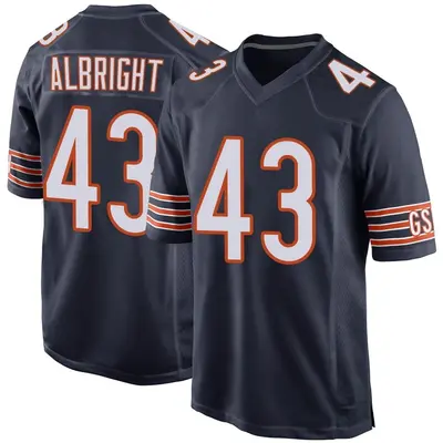 Youth Game Christian Albright Chicago Bears Navy Team Color Jersey