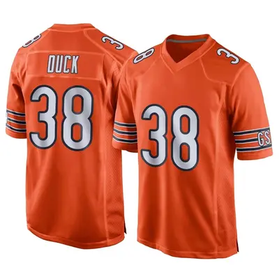 Youth Game Clifton Duck Chicago Bears Orange Alternate Jersey