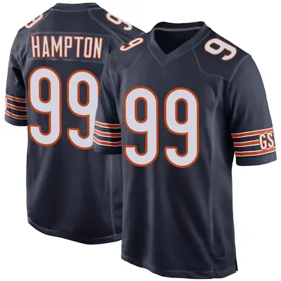 Youth Game Dan Hampton Chicago Bears Navy Team Color Jersey