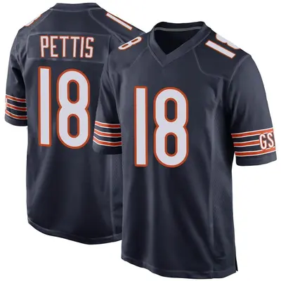 Youth Game Dante Pettis Chicago Bears Navy Team Color Jersey