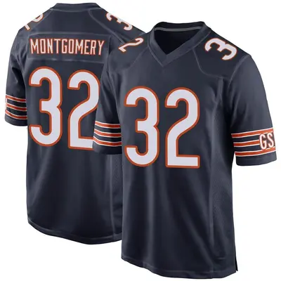 Youth Game David Montgomery Chicago Bears Navy Team Color Jersey