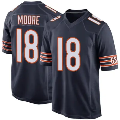 Youth Game David Moore Chicago Bears Navy Team Color Jersey