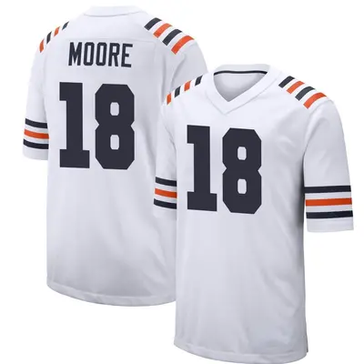 Youth Game David Moore Chicago Bears White Alternate Classic Jersey