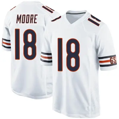 Youth Game David Moore Chicago Bears White Jersey