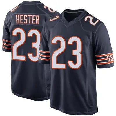 Youth Game Devin Hester Chicago Bears Navy Team Color Jersey