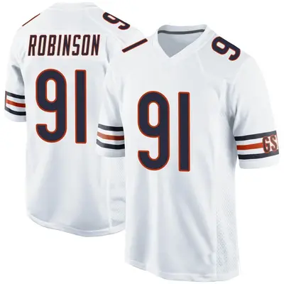 Youth Game Dominique Robinson Chicago Bears White Jersey