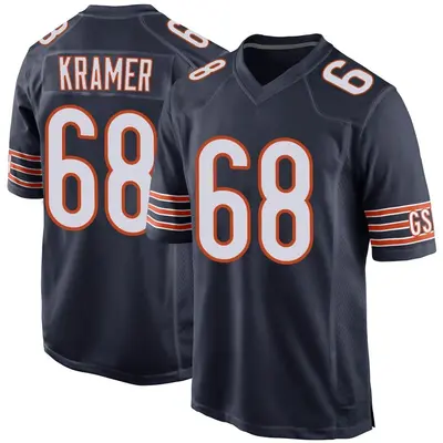 Youth Game Doug Kramer Chicago Bears Navy Team Color Jersey