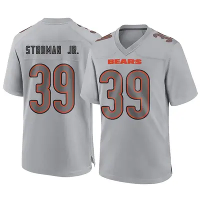 Youth Game Greg Stroman Jr. Chicago Bears Gray Atmosphere Fashion Jersey
