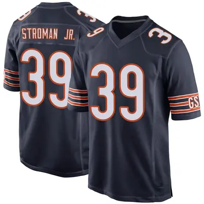 Youth Game Greg Stroman Jr. Chicago Bears Navy Team Color Jersey