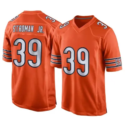 Youth Game Greg Stroman Jr. Chicago Bears Orange Alternate Jersey