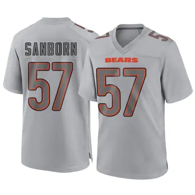 Youth Game Jack Sanborn Chicago Bears Gray Atmosphere Fashion Jersey