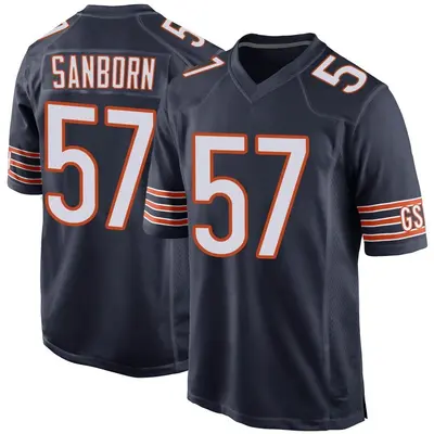 Youth Game Jack Sanborn Chicago Bears Navy Team Color Jersey