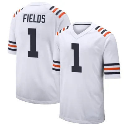 Youth Game Justin Fields Chicago Bears White Alternate Classic Jersey
