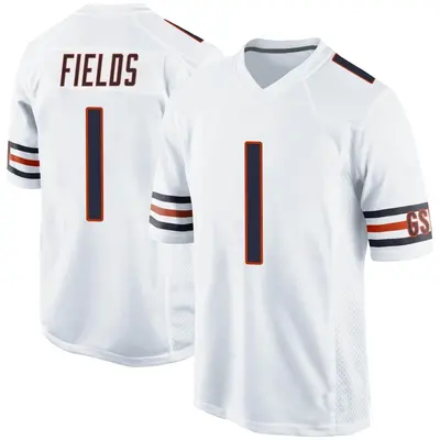 Youth Game Justin Fields Chicago Bears White Jersey