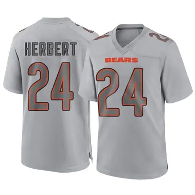 Youth Game Khalil Herbert Chicago Bears Gray Atmosphere Fashion Jersey