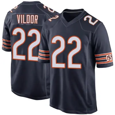 Youth Game Kindle Vildor Chicago Bears Navy Team Color Jersey
