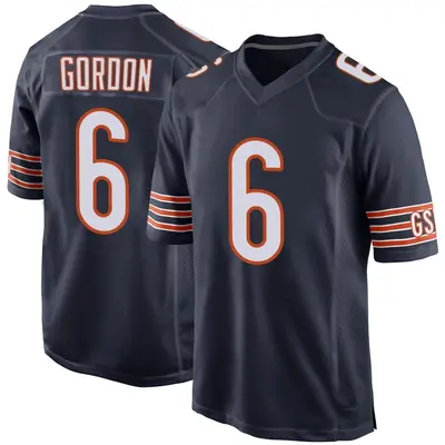 Youth Game Kyler Gordon Chicago Bears Navy Team Color Jersey