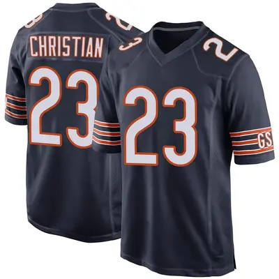 Youth Game Marqui Christian Chicago Bears Navy Team Color Jersey