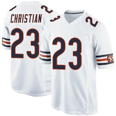 Youth Game Marqui Christian Chicago Bears White Jersey