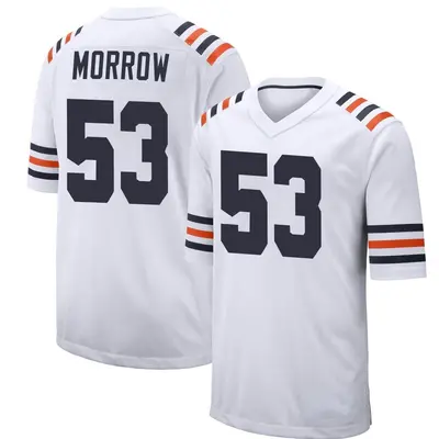 Youth Game Nicholas Morrow Chicago Bears White Alternate Classic Jersey