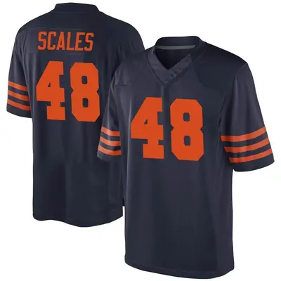 Youth Game Patrick Scales Chicago Bears Navy Blue Alternate Jersey