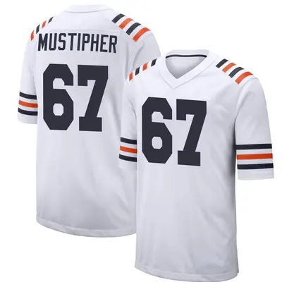 Youth Game Sam Mustipher Chicago Bears White Alternate Classic Jersey