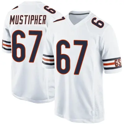 Youth Game Sam Mustipher Chicago Bears White Jersey