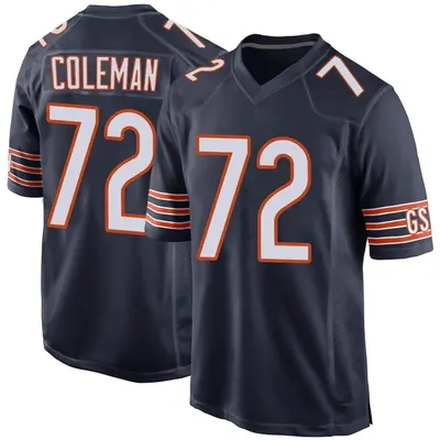 Youth Game Shon Coleman Chicago Bears Navy Team Color Jersey