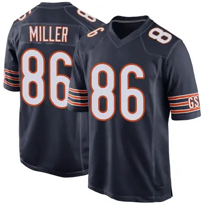 Youth Game Zach Miller Chicago Bears Navy Team Color Jersey