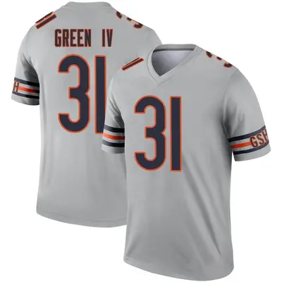 Youth Legend Allie Green IV Chicago Bears Inverted Silver Jersey