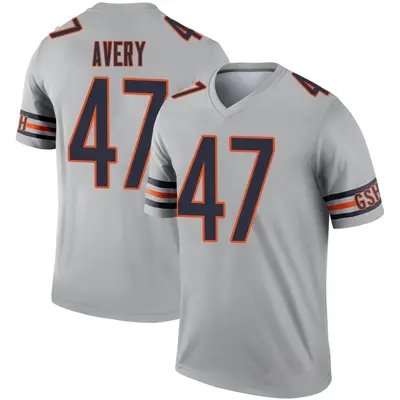 Youth Legend C.J. Avery Chicago Bears Inverted Silver Jersey