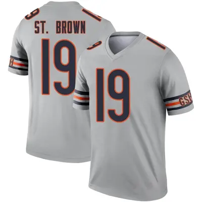 Youth Legend Equanimeous St. Brown Chicago Bears Inverted Silver Jersey