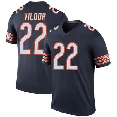 Youth Legend Kindle Vildor Chicago Bears Navy Color Rush Jersey