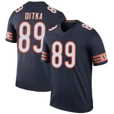 Youth Legend Mike Ditka Chicago Bears Navy Color Rush Jersey