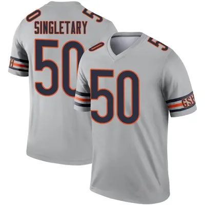 Youth Legend Mike Singletary Chicago Bears Inverted Silver Jersey