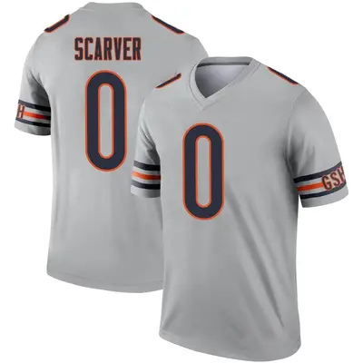 Youth Legend Savon Scarver Chicago Bears Inverted Silver Jersey